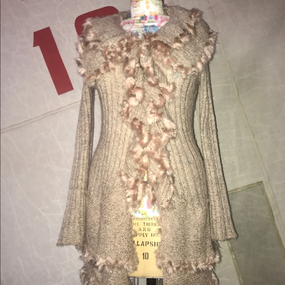 Anthropologie Lapis XL Blush Pink Sweater